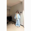 【懒人福音❗️柔软亲肤】蓝色带披肩长袖卫衣女套装2025秋冬新款慵懒宽松休闲运动三件套潮。jc 商品缩略图1