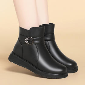 中跟粗跟防滑底妈妈棉鞋雪地靴KQ-SS7718加大码43