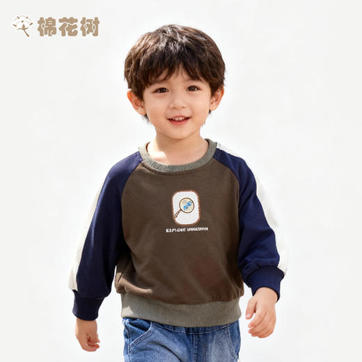 ⁵39元/件【男童长袖卫衣】TWQLBD3067咖啡色 WYY05-QTT-AYD 商品图1