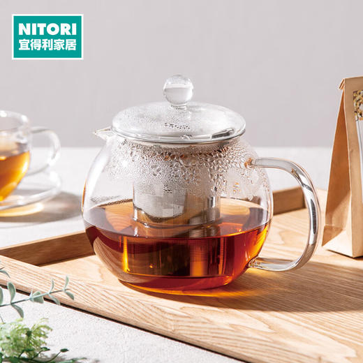 NITORI宜得利家居 办公用玻璃茶壶茶水分离过滤茶水壶花茶壶 PP02 商品图0