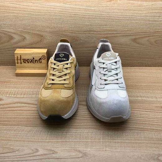 2025豪行秋款专柜正品真皮运动休闲舒适厚底系带女单鞋25330380 商品图3