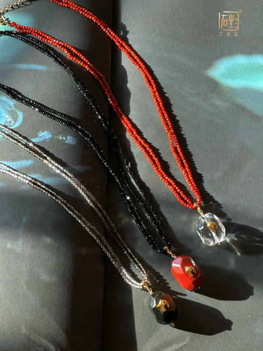 三生石.马语者“万能扣”吊坠彩宝金属多用项链 商品图3