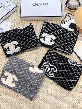 香奈儿 菱格纹羊毛围巾  （DSX ）