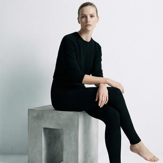 【咕咕同款】KINGDEER/KD羊绒新款女式针打底显瘦超保暖羊绒裤 约240g L804040经典基本款/气质款/100%山羊绒鹿王 商品图6