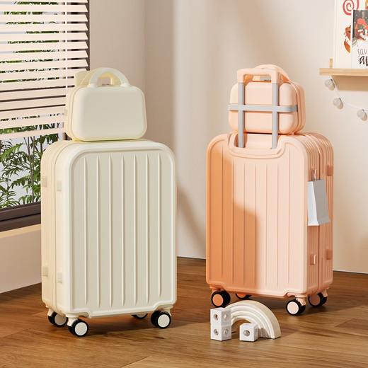 春节不打烊【化妆包+行李箱❗出行新乐趣】行李箱20寸登机新款拉杆箱女高颜值耐用密码箱男女学生旅行箱杯架。rf 商品图1