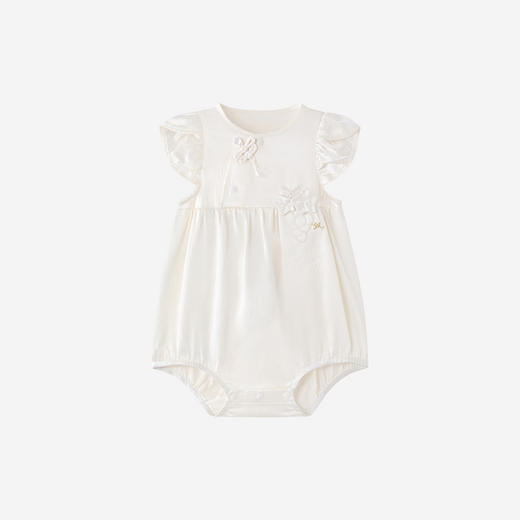 【高定系列】英氏婴儿连体衣夏季真丝短袖哈衣男女宝家居服连身衣 商品图4