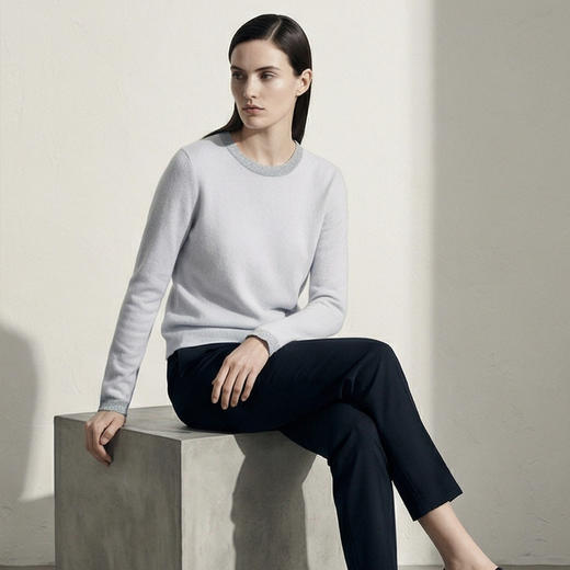 KINGDEER/KD秋冬新款女式长袖羊绒衫 约222g L805870经典基本款/气质款/100%山羊绒鹿王 商品图13