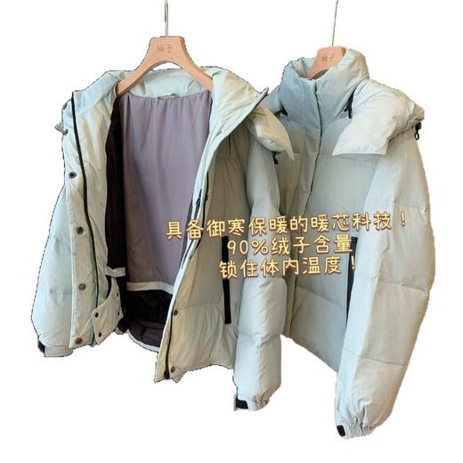 清爽薄荷绿！2026新款600蓬连帽面包羽绒服90白鸭绒保暖显瘦羽绒服！ 商品图4