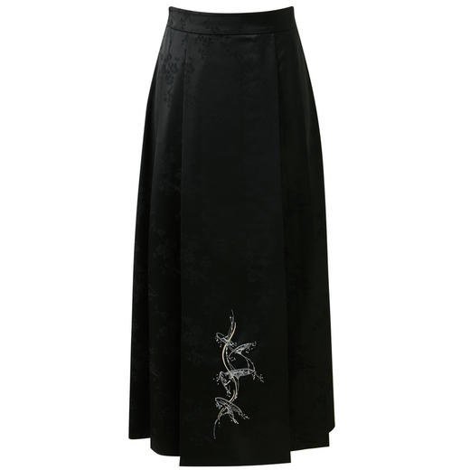 三彩【珠落纸影】2026春季新款新中式半身裙绣花改良马面裙长裙C 商品图4