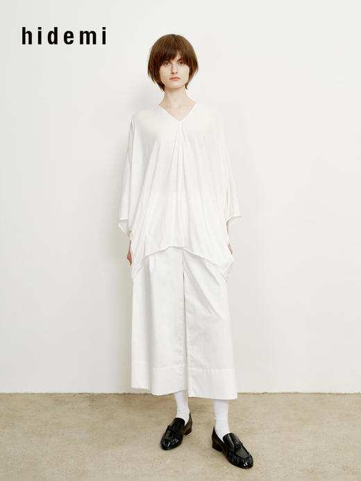 hidemi副线小h 百搭阔腿裤九分裤休闲裤长裤 商品图3