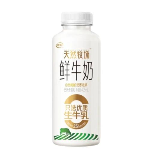 伊利天然牧场 鲜牛奶巴氏杀菌乳 405ml/瓶 商品图0
