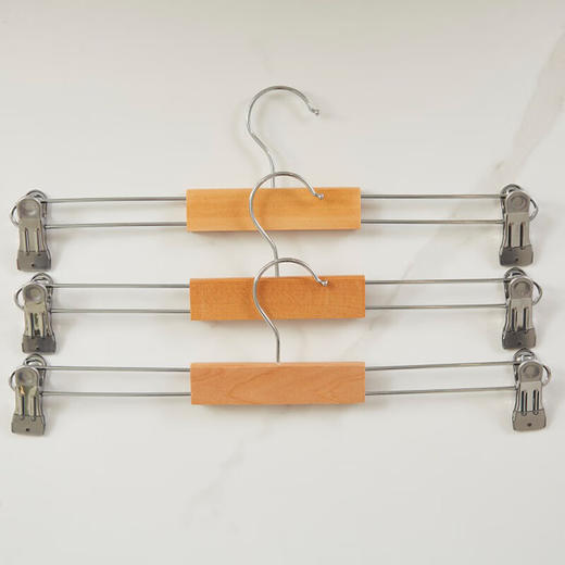 NITORI宜得利家居 晾晒裤架夹裙子木制裙裤夹IK001 RK 3P 商品图3