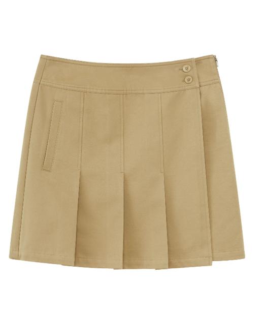 出逃赤岗西/C26SSQ111/侧开拉链假两件挺括百褶短裙 商品图4