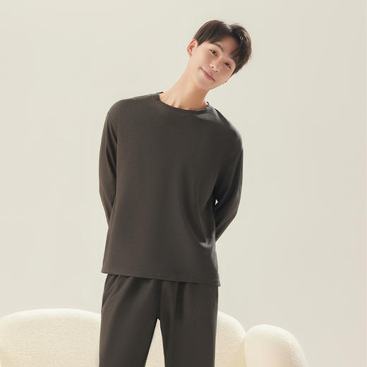 【好看又舒适家居服】茶稚华夫格情侣家居服套装HFG0101 云朵般丝滑软糯新肤一套就够 居家休闲/早晨遛狗/下楼取快递/宿舍生活/睡眠/超市购物 商品图10