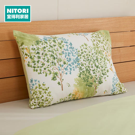 NITORI宜得利家居 单支无芯枕头套纯棉简约清新卧室床品枕套全棉  那棵 商品图0
