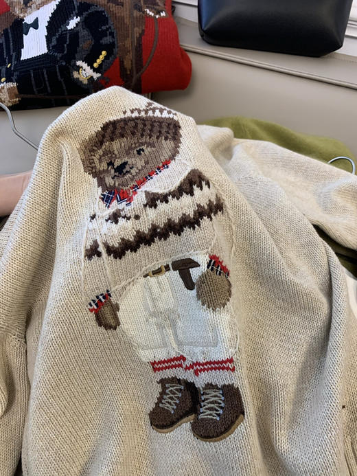 120-1 小马北欧风 棉质小熊 卷边针织毛衣 商品图12
