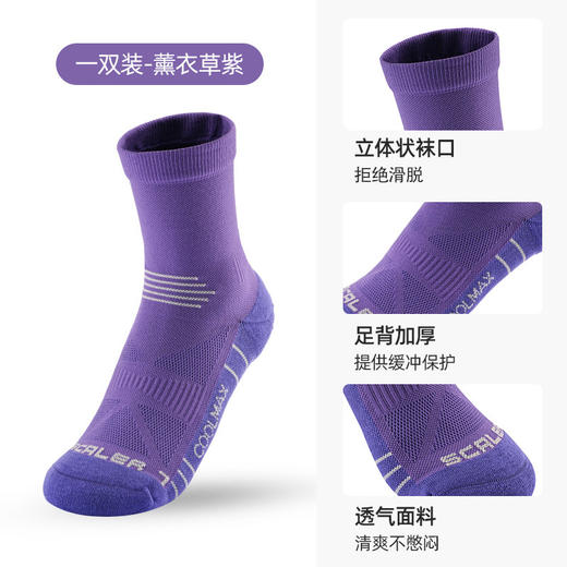+【乐粉专属】SCALER思凯乐户外徒步袜子coolmax运动男女越野跑登山徒步中筒袜S7240062 商品图1