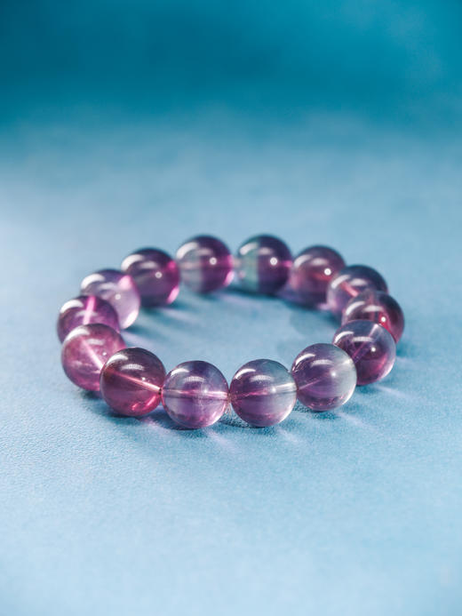 迷罗元和堂 萤石单圈手串玫红色珠径1.4-1.6【器悟雅玩】 商品图2