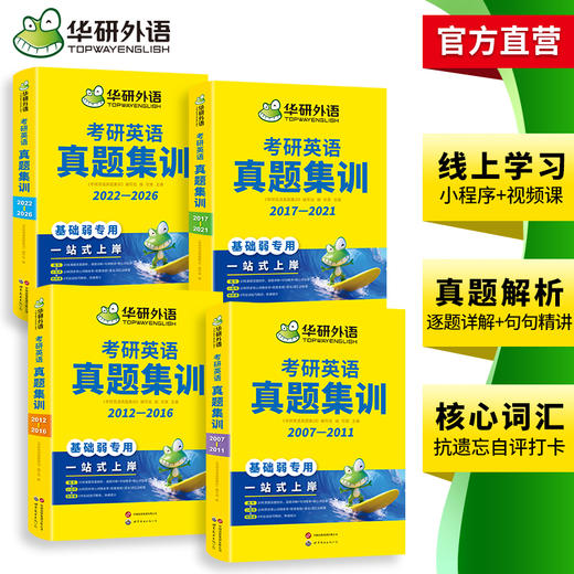 华研外语 考研英语真题集训 备考2027考研英语一历年真题 试卷词汇单词阅读理解语法与长难句完形填空写作文翻译复试英语口语书法硕 商品图2