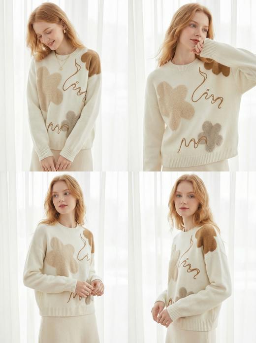 KINGDEER/KD秋冬百搭羊绒纱L805738温婉奶油款鹿王 商品图3