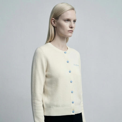 KINGDEER/KD秋冬新款百搭休闲宽松圆领羊绒开衫 约260g L805587经典基本款/气质款/100%山羊绒鹿王 商品图6