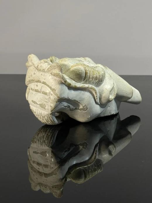 鸡骨白沁白玉龙首形笔洗，顺丰包邮 商品图10