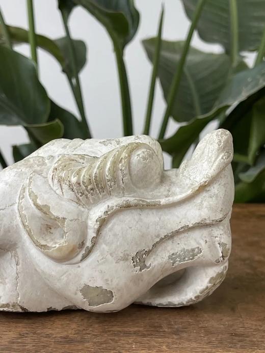 鸡骨白沁白玉龙首形笔洗，顺丰包邮 商品图12