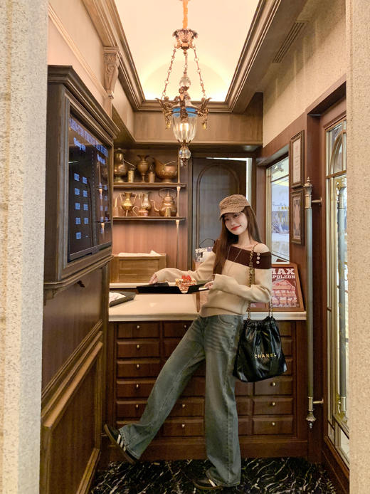 <曾小咸推荐>现货秒杀 ！微信超特价！一字肩针织衫 日常179.99 立减100 秒杀79.99！！ 商品图12