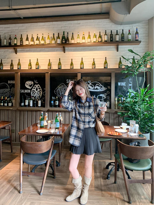 <曾小咸推荐>现货秒杀 ！微信超特价！加厚韩系复古格子衬衫 日常179.99 立减90 秒杀89.99！！内搭长袖秒杀59.99！！ 商品图11