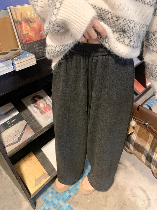 <曾小咸推荐>现货秒杀 ！微信超特价！韩系2色加绒阔腿休闲裤 日常209.99 立减120 秒杀89.99！！ 商品图13