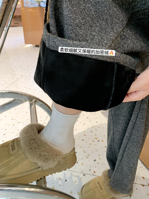 <曾小咸推荐>现货秒杀 ！微信超特价！韩系2色加绒阔腿休闲裤 日常209.99 立减120 秒杀89.99！！ 商品图9