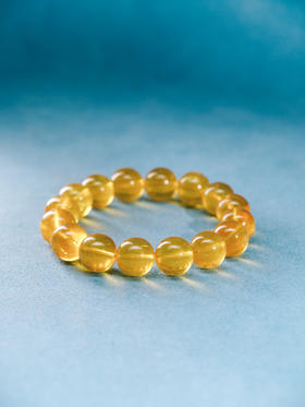 迷罗元和堂 萤石单圈手串姜黄色珠径1.2【器悟雅玩】