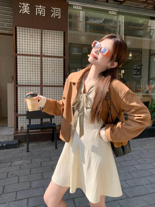 <曾小咸推荐>现货秒杀 ！微信超特价！韩系v领长袖针织连衣裙229.99 日常110 立减 秒杀99.99！！ 商品图10