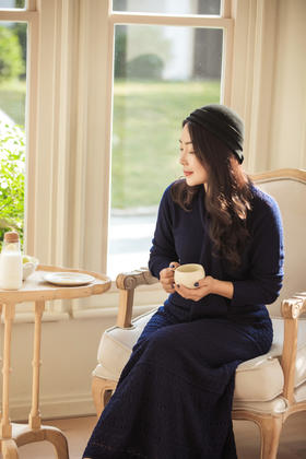 【林栖设计小店】红颜新禧|复古优雅多色飘带修身显瘦2026春新款毛织上衣G1961385