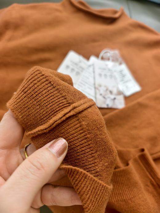 【A类品质，羊绒般手感】儿童秋冬新款卷边混纺羊毛衫 男女童半高领羊毛内搭 外穿 针织打底保暖羊毛衫 商品图5