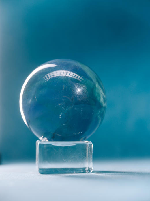 迷罗元和堂 萤石球宇宙蓝带云层霞光直径约5.3cm【器悟雅玩】 商品图1