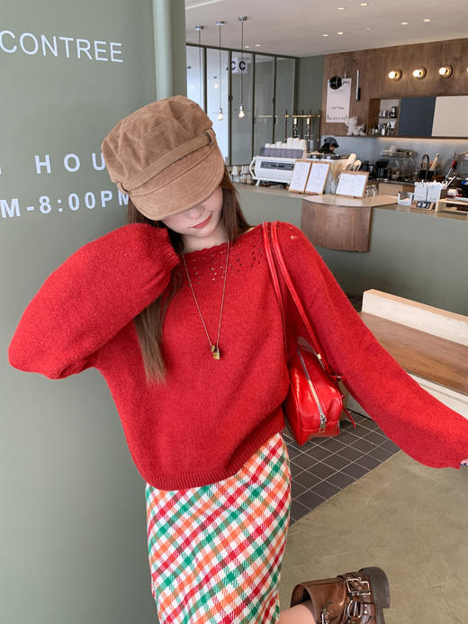 <曾小咸推荐>现货秒杀 ！微信超特价！韩系露肩毛衣 日常179.99 立减90 秒杀89.99！！ 商品图10