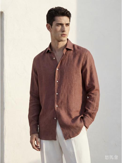 「50款可选」TIA 南法风格21支法国亚麻意式工艺衬衫 商品图1