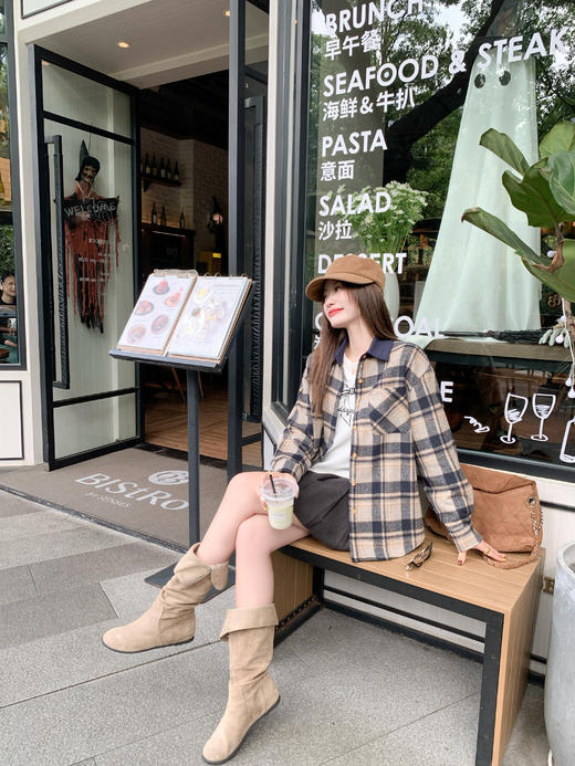 <曾小咸推荐>现货秒杀 ！微信超特价！加厚韩系复古格子衬衫 日常179.99 立减90 秒杀89.99！！内搭长袖秒杀59.99！！ 商品图12