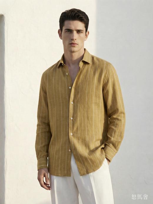 「50款可选」TIA 南法风格21支法国亚麻意式工艺衬衫 商品图3