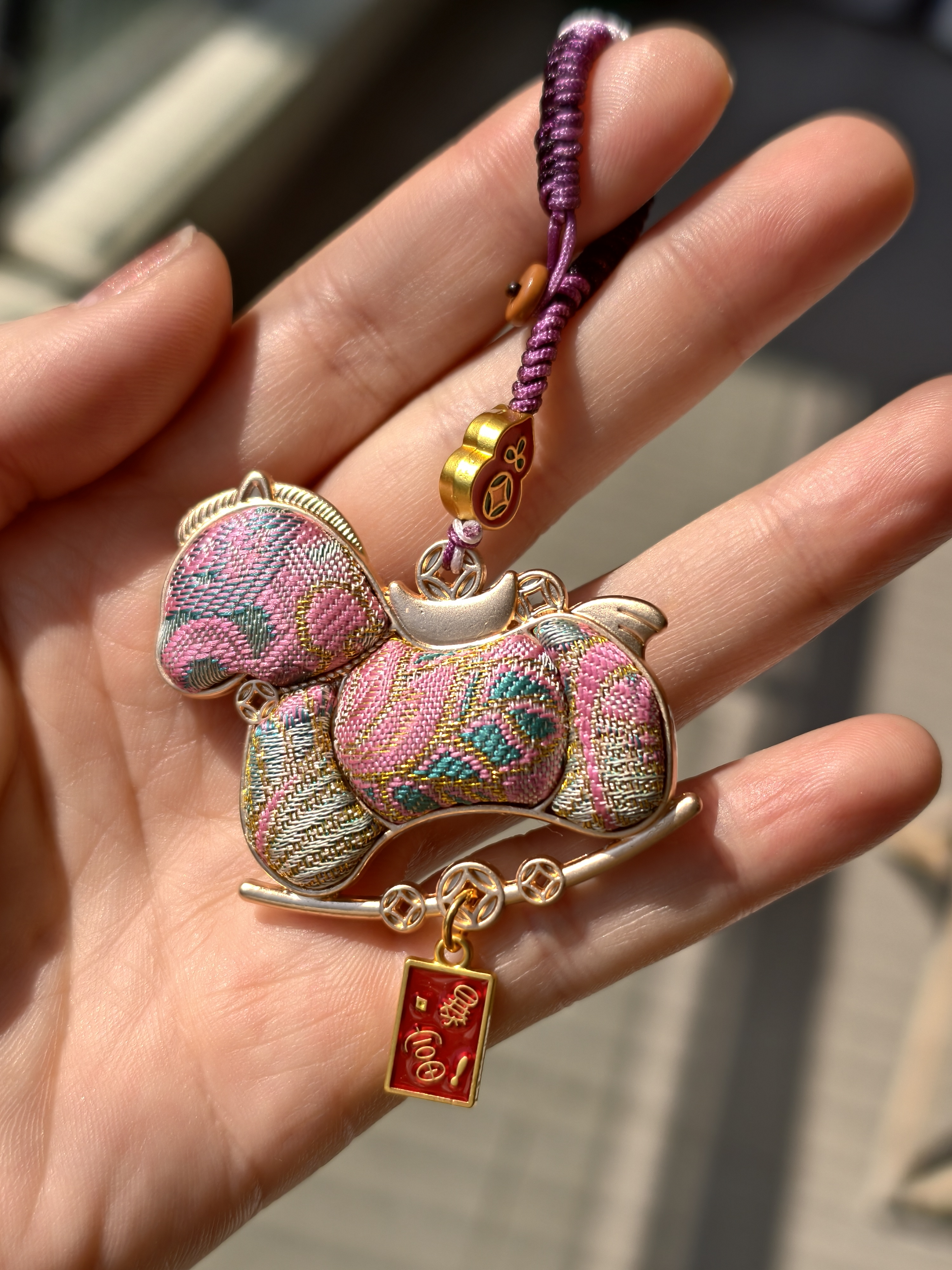 【非遗宋锦小马】马年限量 精品宋锦挂饰 马上有钱 马上有财 2026年新款钥匙挂饰 包挂 创意