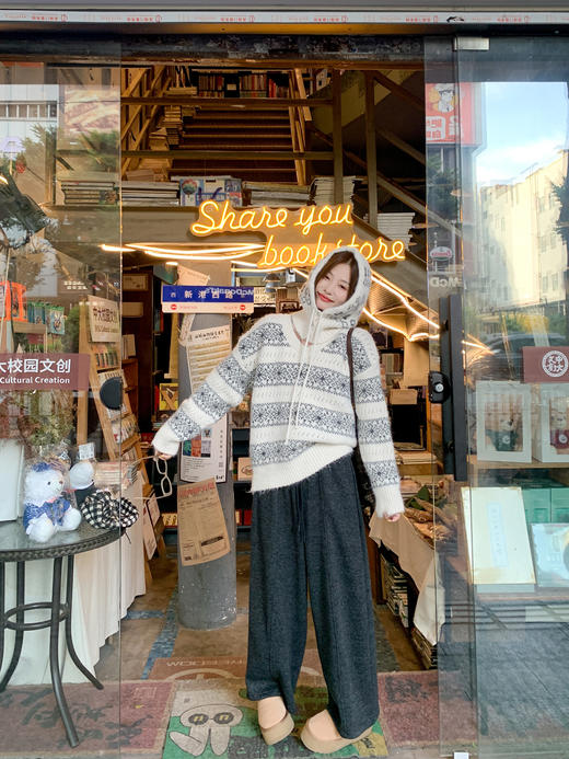 <曾小咸推荐>现货秒杀 ！微信超特价！韩系2色加绒阔腿休闲裤 日常209.99 立减120 秒杀89.99！！ 商品图12