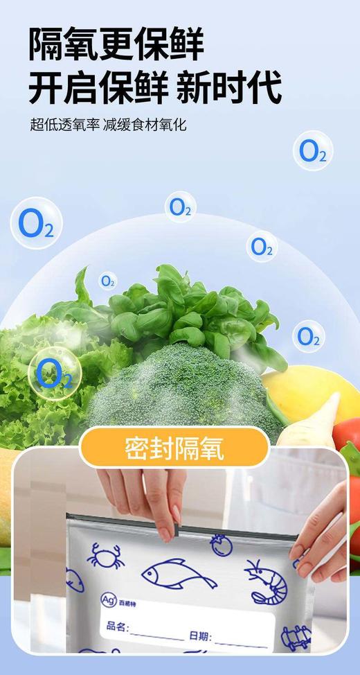 💰39.9🉐6包共60只❗京东旗舰店99%好评率❗️好用到爆❗️【百易特高端铝箔保鲜袋】让食物寿命翻倍，冷冻冷藏专用❗️ 🔴可重复多次使用！  商品图5