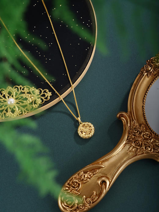 子佩集【福华妙韵】银S925套链【V10210HZA】项链镀金喜字2601 商品图6