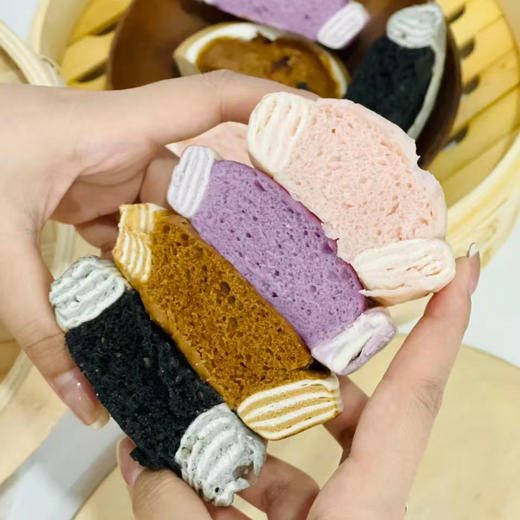 【超值3袋装】颐村 珍珠馒头系列 比面包更松软 好吃更健康 0反式脂肪酸0防腐 360g/盒 商品图1