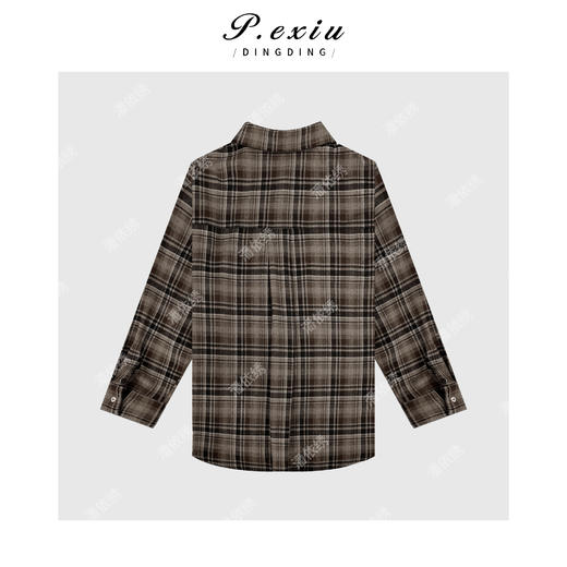 04-2潘依绣丁丁宠粉老钱英伦风格纹长袖衬衫Q3285 商品图1