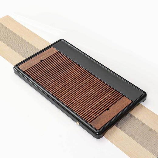 义通/渡月电木茶盘家用储水托盘黑檀色茶台现代简约功夫办公室电胶木茶具 商品图4