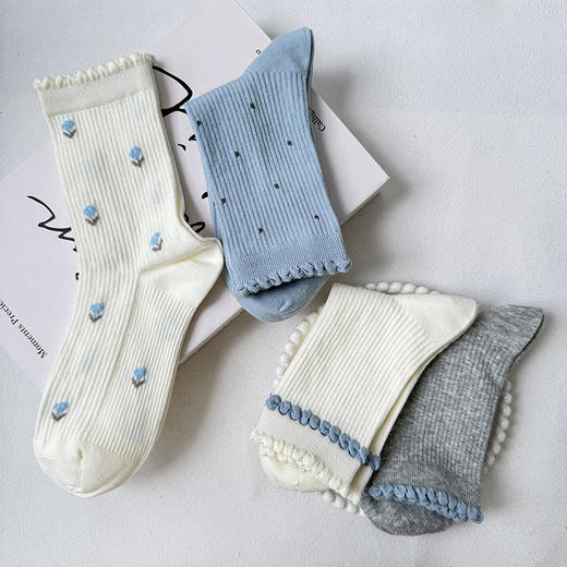 基础韩系百搭中筒袜-简约-纪念日百货门店同款169243219 商品图1