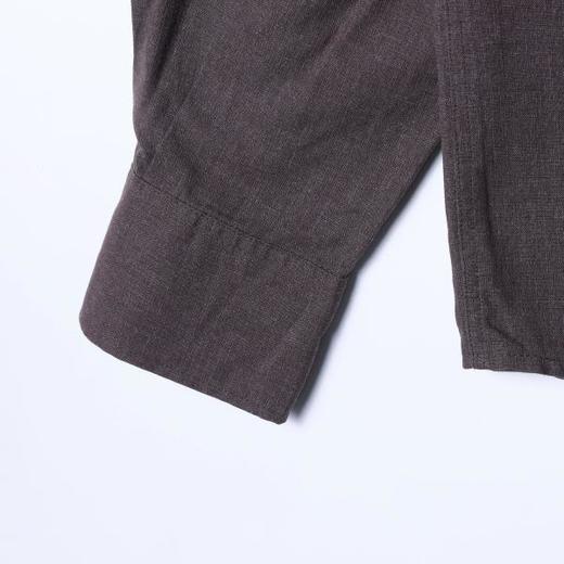 33270SDSA男士秋冬新款痞帅男装极简风刺绣衬衫长袖宽松纯色老钱风百搭 商品图4