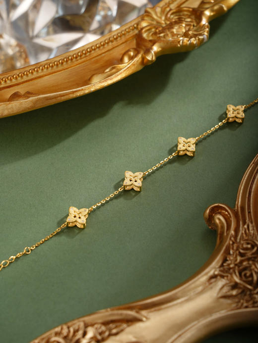 子佩集【四叶安好】银S925手链【SL060025K】镀金四叶草2601 商品图5